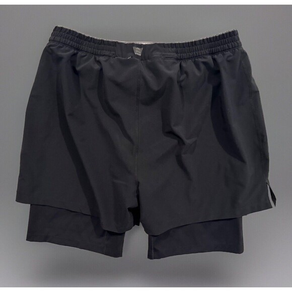 MACK WELDON Mens Stratus Compression Lined Short XL Black Zip Pockets 7” Inseam - Picture 2 of 16